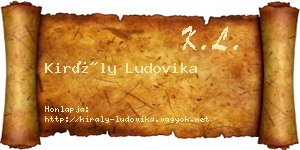 Király Ludovika névjegykártya